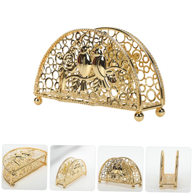 Ciieeo Elegant Metal Napkin Holder Decorative Tissue Dispenser for Kitchen