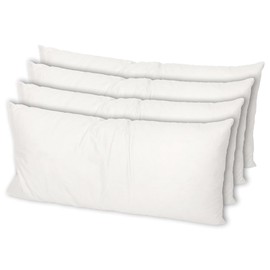 MSS e.K. Set of 4 feather cushions, size: 20 cm x 20 cm, filling weight: 70 g each, 100% cotton, no live plucking, cushion filling, Nomite certified, mite-free, tested for harmful substances
