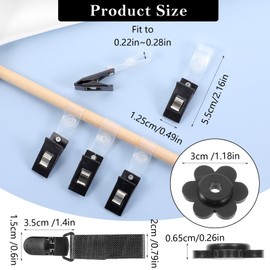 Lusofie 25 Pcs Garden Flag Clips Garden Flag Stoppers Set Adjustable Garden Flag Clips Anti Wind Garden Flag Holders for Outside