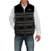 Cinch Men's Southwestern Stripe Concealed Carry Zip-Front Wool Vest Black