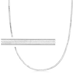 Ross-Simons Italian 2mm Sterling Silver Herringbone Necklace. 20 inches