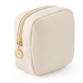 HBselect Small Makeup Bag for Purse Mini Make up Pouch Cute Cosmetic Pouch Make Up Organizer Case for Backpack Toiletry Bag Waterproof Square Pouch with Zipper for Women with Slip-in Pockets