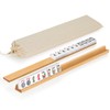QUEENLINK 17 Inches Beechwood Mahjong Racks with Pushers Set of