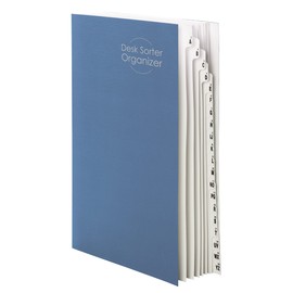 Smead Desk File/Sorter, Alphabetic (A-Z) and Numeric (1-20), 20 Dividers, Legal Size, Dark Blue (89237)