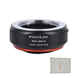 PHOLSY Lens Adapter MD to MFT Compatible with Minolta Rokkor MD / MC / SR Lens to M4/3 Micro 4/3 Micro Four Thirds MFT Camera Body Compatible with Olympus Panasonic Lumix Cameras
