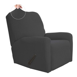 Easy-Going Stretch Recliner Chair Sofa Slipcover Washable Dark Gray