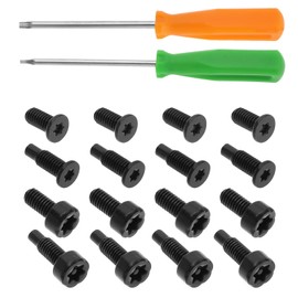 ECSiNG 32Pcs Smart Doorbell Screws Replacement Compatible with Ring Doorbell 2/Pro T6 T15 Security Screws with Screwdrivers Kit Metal Black