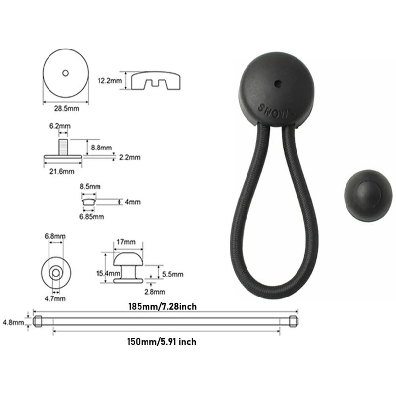 UP100 10 Sets Bungee Shock Cord Clip with Knobs Pull