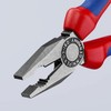 Knipex Combination Pliers black atramentized, with multi-component grips 180 mm