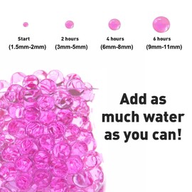 60,000 pcs Water Gel Beads Non Toxic,Growing Balls for Vases,Kit for Filler, Plant, Wedding and Home Decoration
