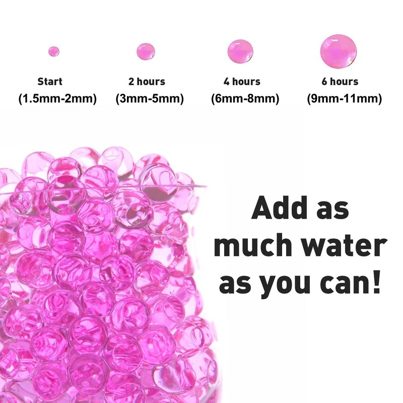 60,000 pcs Water Gel Beads Non Toxic,Growing Balls for Vases,Kit