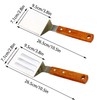 KLAQQED 2 PCS Metal Spatula for Cast Iron Skillet, Stainless
