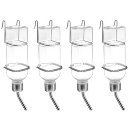 Mipcase 4 Pcs Rabbit Drinker Puppy Kit Bunny Water Food Bowl Automatic Bowl Parakeet Food Guinea Pig Stuff Flat Water Bottles Ferret Toys Pet Automatic Drinking Fountain Plastic Long Tail