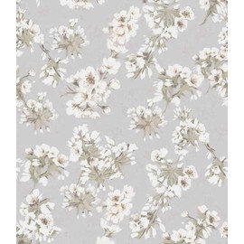 LUKUUI Floral Peel and Stick Wallpaper Farmhouse Pear Blossom Vintage Wallpaper for Bedroom Cabinets and Kitchen Countertop Thicken 17.3"x196.9"