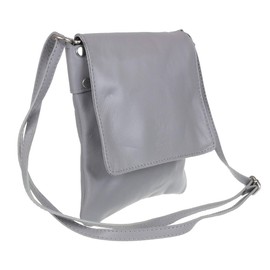 Girly Handbags Womens Genuine Leather Shoulder Bag Small Cross Body Messenger Soft Leather Vera Pelle Phone Holder Holiday - Light Grey