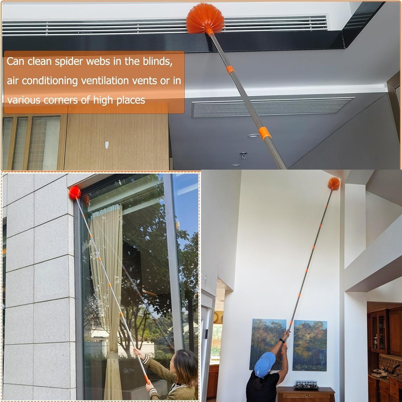 20+ Feet High Reach Dusting Kit with 3-14 ft Extension