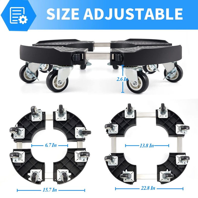 TreeGun Plant Caddy with Wheels Heavy Duty with 8 Lockable