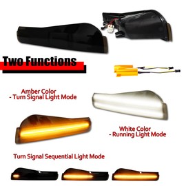 KENRTIR for 1993 1994 1995 1996 1997 Pontiac Firebird Trans Am Smoked Lens Front Bumper Corner Side Marker Parking LED Lights + Fender Side marker LED Lamp