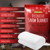 Lets Go Crimbo Large Artificial Fake Snow Blanket for Christmas