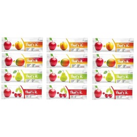 That's It Bar,Variety pack of 12 (3 Apple Pear,3 Apple Cherry,3 Apple Apricot, 3 Apple Mango)