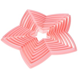 IBILI Sapin Set 10 CORTAPASTAS ABETO, Stainless Steel, rosa, 20 x 20 x 2 cm, Einheiten