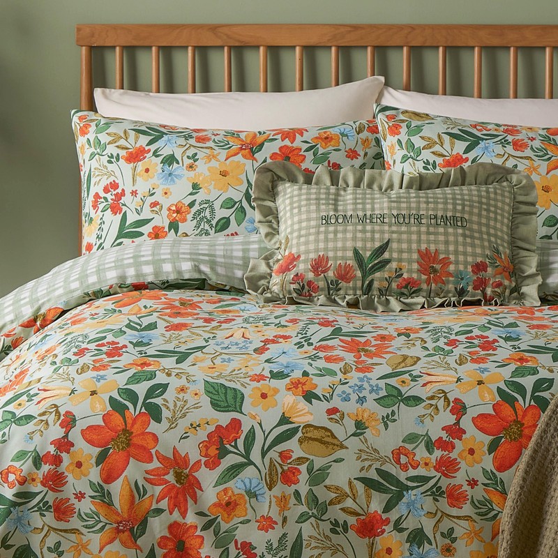 Furn. Meadow Haze Duvet Cover Set – Wildflower Countryside Reversible