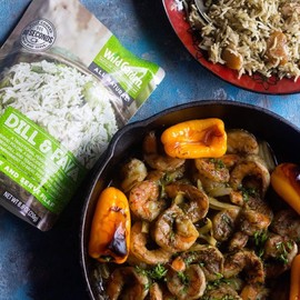 Wild Garden Heat and Serve Pilaf, 100% All-Natural Dill & Fava, Fully Cooked, Ready to Eat, Microwavable 8.8 oz, 6 pack