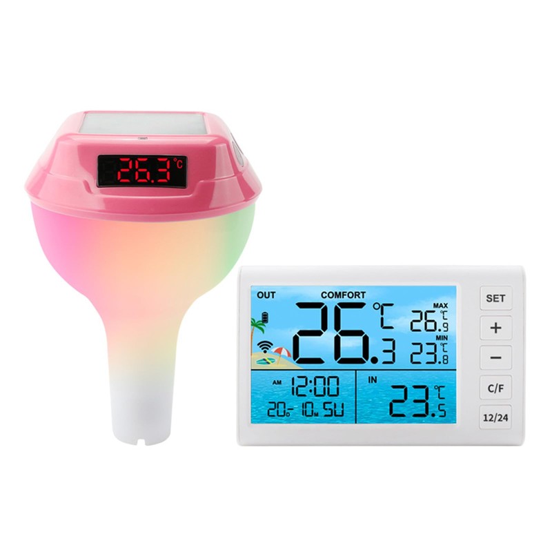 LED LED Pool Thermometers with Solar Charging and IP68 Design