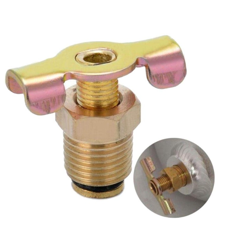 Milageto 1/4" NPT Brass Drain Valve Air Compressor Tank Petcock