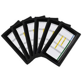 Pro Athletics QB Playbook Wristband - Football Quarterback Play Wristbands for Adult - Wrist Coach for All Sports with 3 Compartments (Black, Adult, 6-Pack)