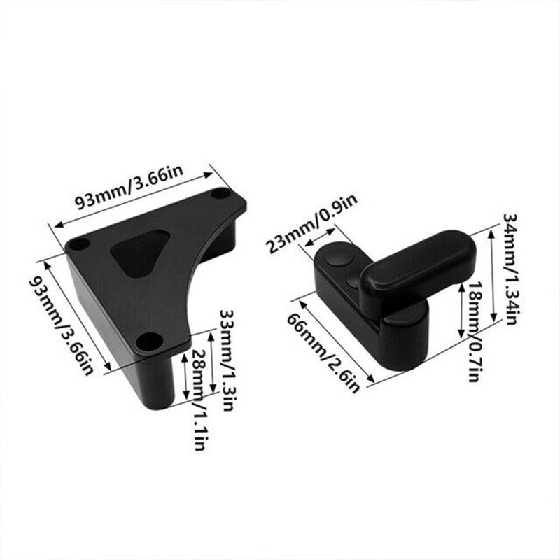 JUTTAUTO Caravan Table Bracket Storage Kit Black Table Security Retaining