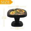 Anna Cowper Square Cabinet Knobs Sunflower and Butterfly Kitchen Pulls