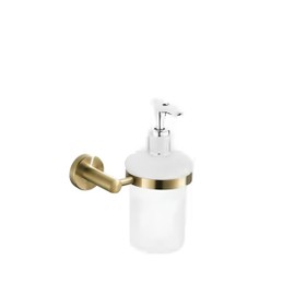 Housler® Brushed Brass Round Bathroom Accessories (Gold) (R.BB.LIQUID SP.DISP)