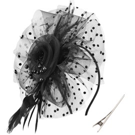 AQOKKA Women Fascinators Hats Kentucky Derby Flower Fascinators with Headband and Clip Tea Party Headwear for Women and Girls