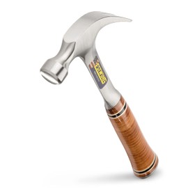 ESTWING Hammer - 12 oz Curved Claw with Smooth Face & Genuine Leather Grip - E12C