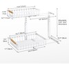 PXRACK Under Sink Organizer,1 Pack,2 Tier Metal Slide out Sink