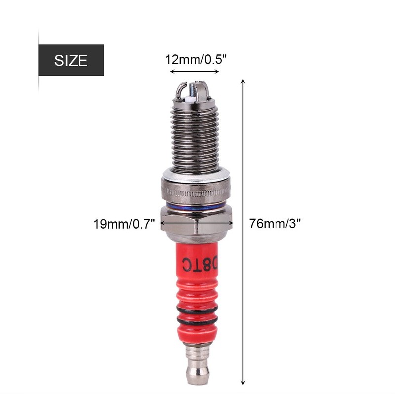 Spark Plug D8TC 3 Electrode for CG 125 150 200cc