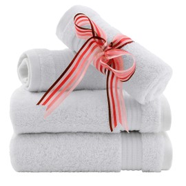 American Veteran Toallas, toallas para baño, juego de 4 piezas, 13 pulgadas, 100% algodón turco, toallitas pequeñas y absorbentes suaves para baño y cocina, toallas blancas