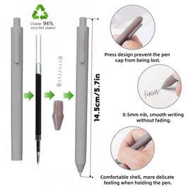 Cuullboo ﻿5PCS Funny Offensive Ballpoint Pens Set - Always Vent Your Dissatisfaction with Humorous Sayings, Black Ink 0.5 mm Pens Gift for Friends,Coworkers or Families (CRIMINAL PEN)