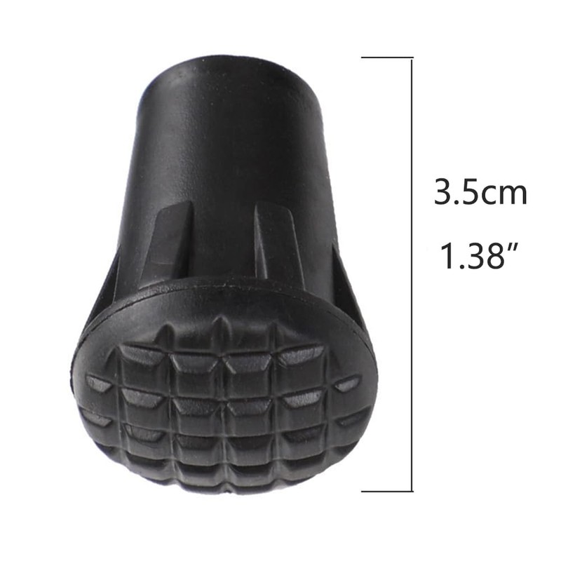 Meichoon 20 Pack Hiking Pole Replacement Tips Rubber Protectors for