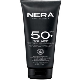 NERA Pantelleria Water Resistant SPF50+ Very High Protection Sunscreen Lotion 200ML - Nourishing Face Sun Cream with UVA/UVB Filters, Prevents Dehydration & Skin Aging For Men and Women