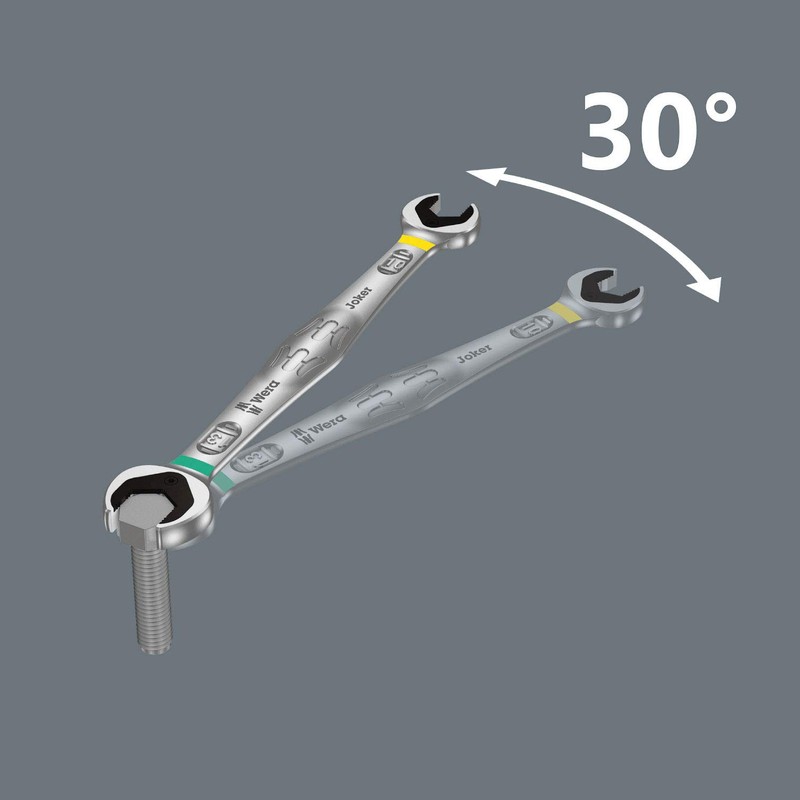 Wera 6002 Joker Double Open End Wrench, 24 + 27mm