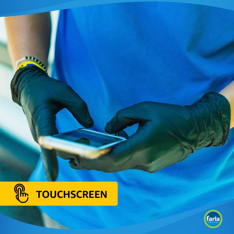 Farla Medical MediHands Nitrile Gloves - Disposable - Powder &
