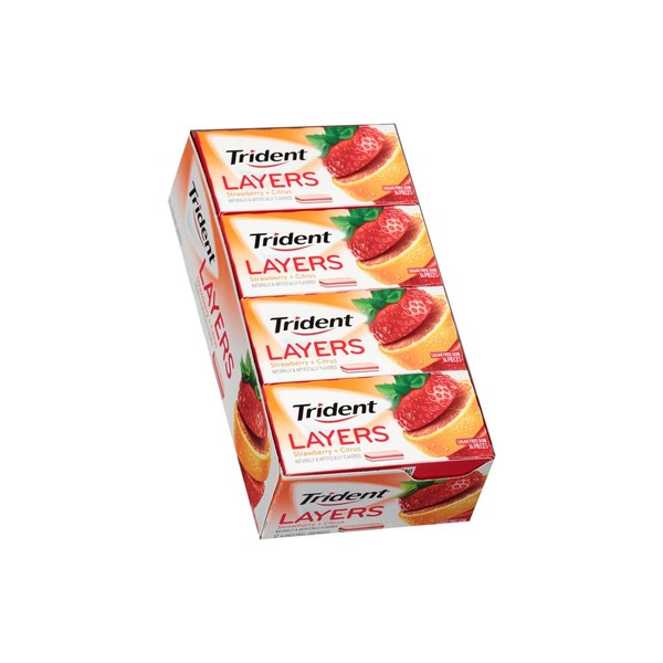 Trident Layers Strawberry and Tangy Citrus (14 ct, 12 packs)