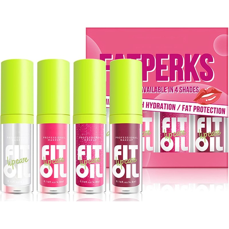 LUHI Gloss de Labios 4 Colores – Brillo Hidratante con