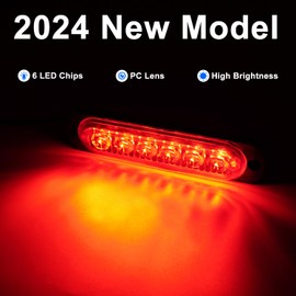 GZ5CG Boat Interior Lights LED Marine Courtesy Lights IP68 Waterproof for Deck Transom Cabin Cockpit Dinghy Pontoon Jon Boat Kayak Bass Boat Surface Mount (Red, 10Pcs)