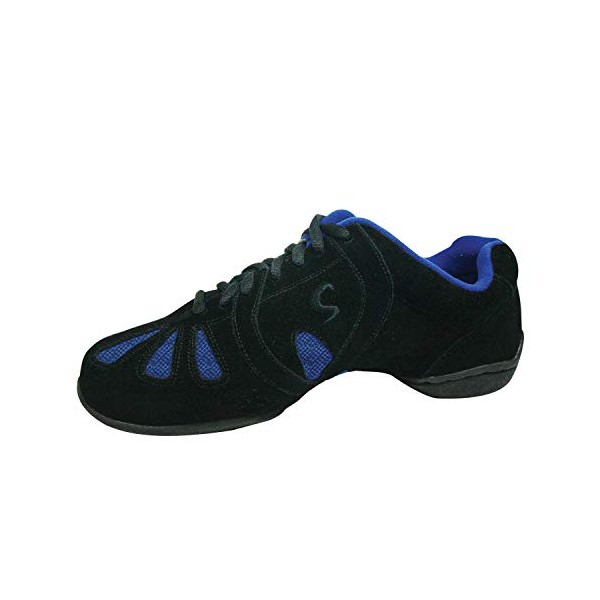 SANSHA Dynamo Dance Sneaker,Black/Blue,3 (2 M US Women's)