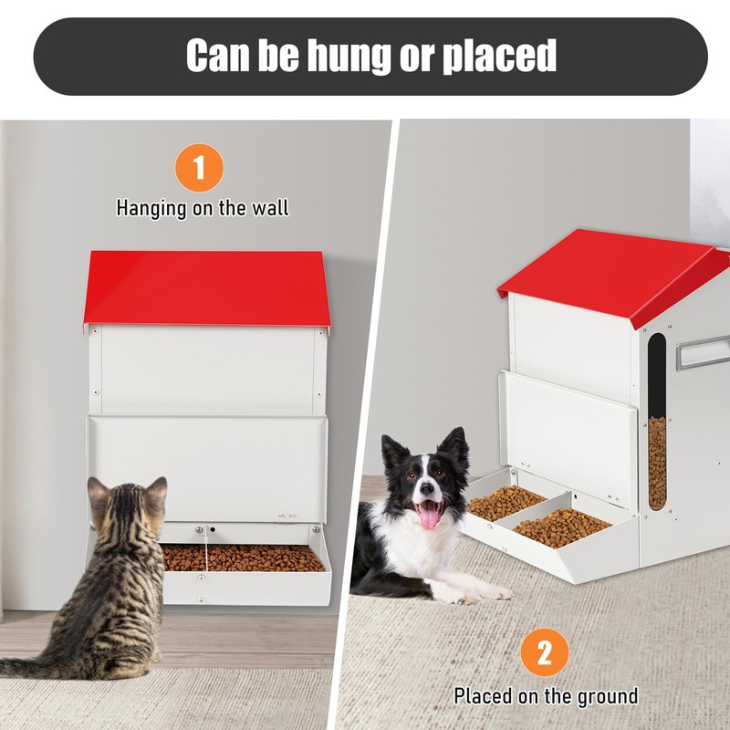 Automatic Cat Feeder for 2 Cats, 12L Automatic Cat Food