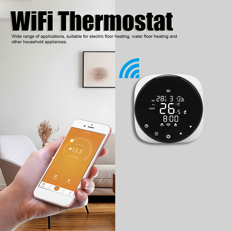 16A Smart WiFi Thermostat for Water/Electric Floor Heating Water Gas