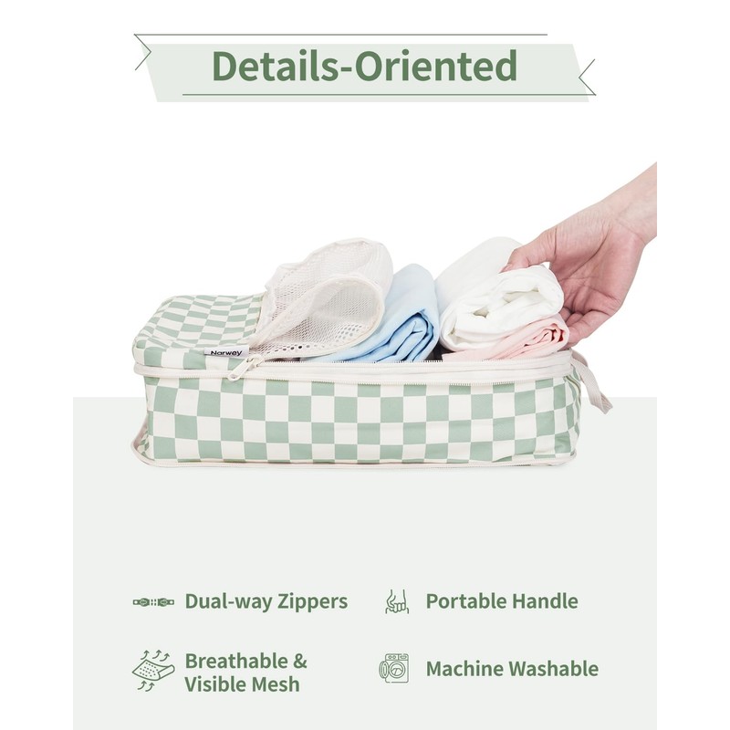 Narwey Compression Packing Cubes for Carry on Suitcase and Backpack,